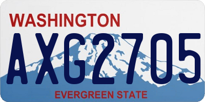 WA license plate AXG2705