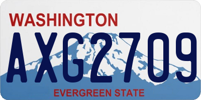 WA license plate AXG2709