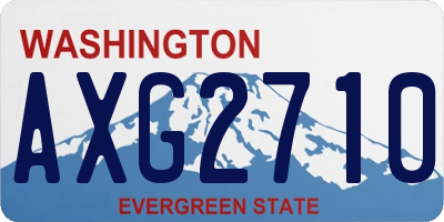 WA license plate AXG2710
