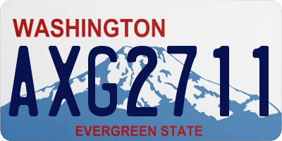 WA license plate AXG2711
