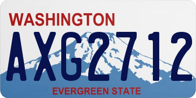 WA license plate AXG2712