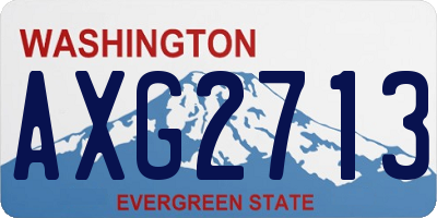 WA license plate AXG2713