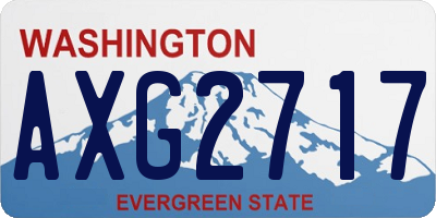 WA license plate AXG2717