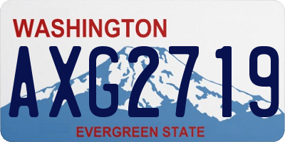 WA license plate AXG2719