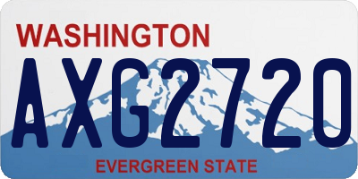 WA license plate AXG2720