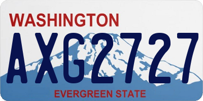 WA license plate AXG2727
