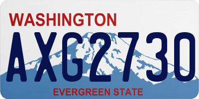 WA license plate AXG2730