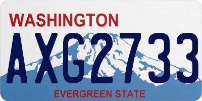 WA license plate AXG2733