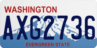 WA license plate AXG2736