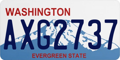 WA license plate AXG2737