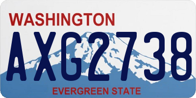 WA license plate AXG2738