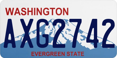 WA license plate AXG2742