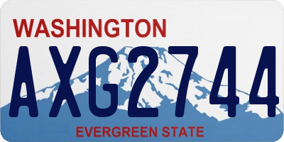 WA license plate AXG2744