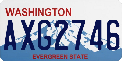 WA license plate AXG2746