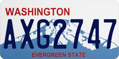 WA license plate AXG2747