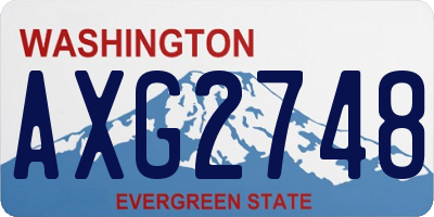 WA license plate AXG2748