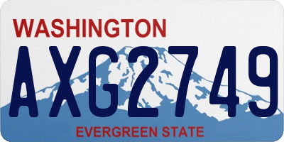 WA license plate AXG2749