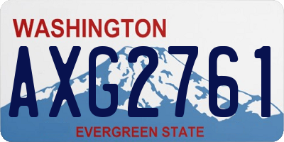 WA license plate AXG2761