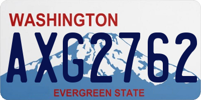 WA license plate AXG2762