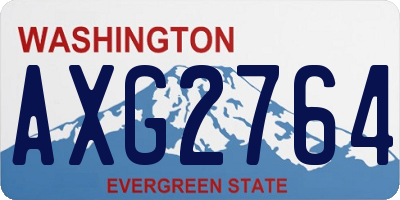 WA license plate AXG2764