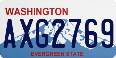 WA license plate AXG2769