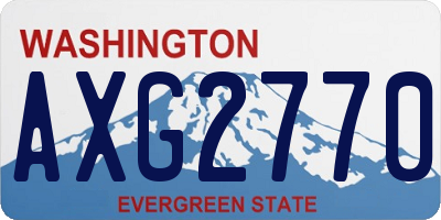 WA license plate AXG2770