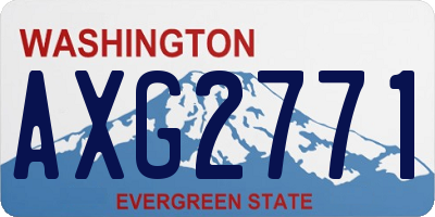 WA license plate AXG2771