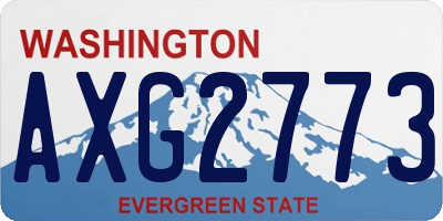 WA license plate AXG2773