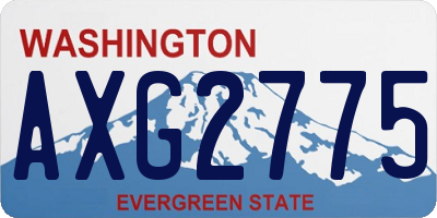 WA license plate AXG2775