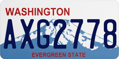 WA license plate AXG2778