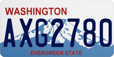 WA license plate AXG2780