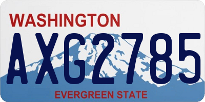 WA license plate AXG2785