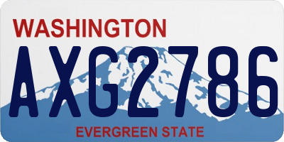 WA license plate AXG2786