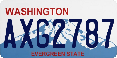 WA license plate AXG2787