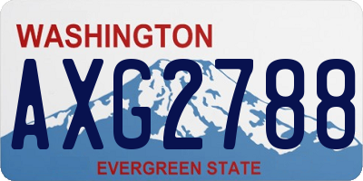 WA license plate AXG2788