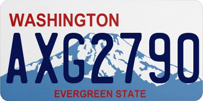 WA license plate AXG2790