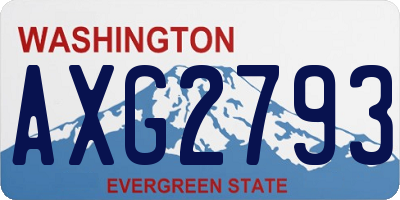 WA license plate AXG2793