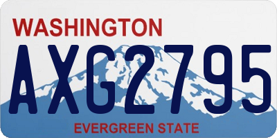 WA license plate AXG2795