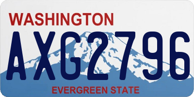 WA license plate AXG2796