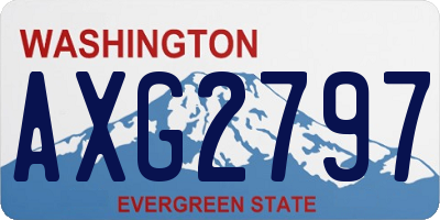 WA license plate AXG2797