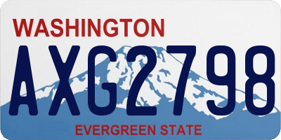 WA license plate AXG2798