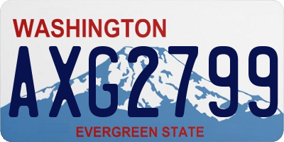 WA license plate AXG2799