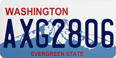WA license plate AXG2806