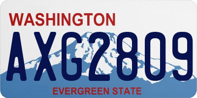WA license plate AXG2809