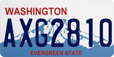 WA license plate AXG2810