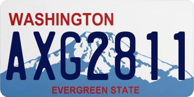 WA license plate AXG2811