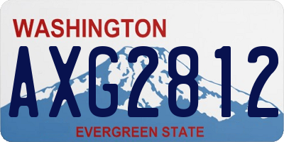 WA license plate AXG2812