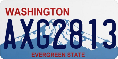 WA license plate AXG2813