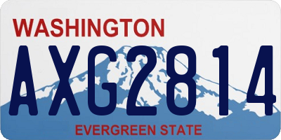 WA license plate AXG2814