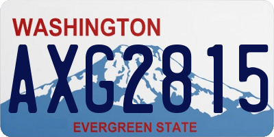 WA license plate AXG2815
